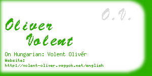 oliver volent business card