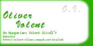 oliver volent business card